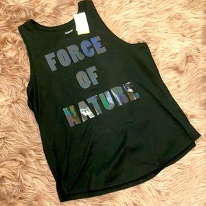 “FORCE OF NATURE” Go-Dry Workout Tank NWT